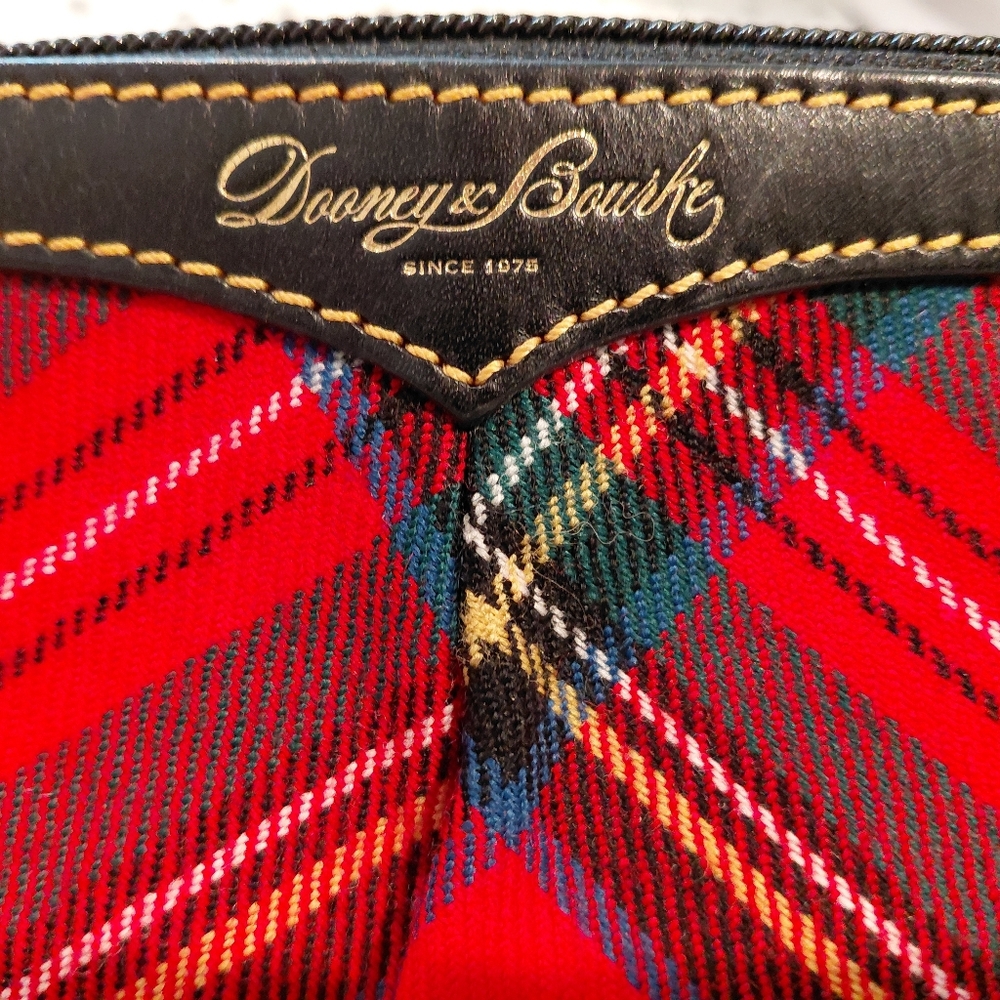 Dooney & Bourke Red Tartan Wool Wristlet - Picture 3 of 4